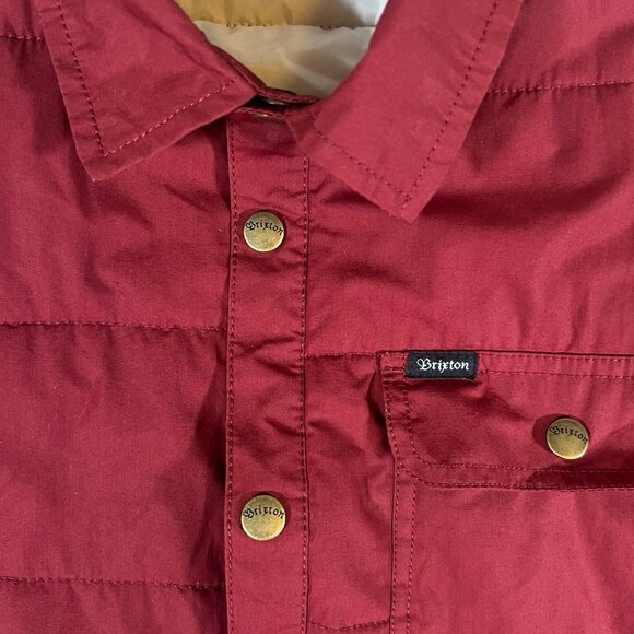 Brixton Jacket Mens Red Quilted SZ XL - Picture 5 of 7